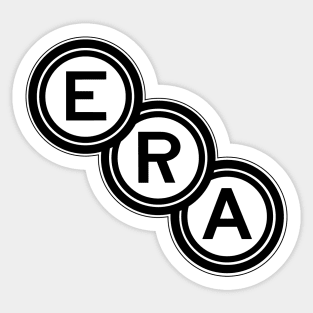 ERA (English Racing Automobiles) emblem (1933-1954) - black print - small emblem version (looks just right on old english white !) Sticker